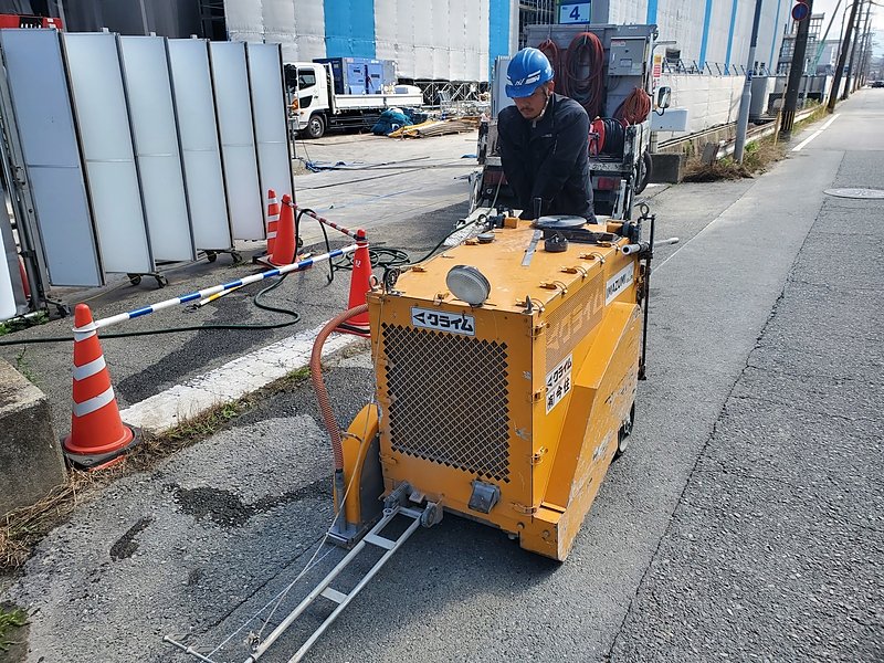 福岡県行橋市　ｶｯﾀｰ切断