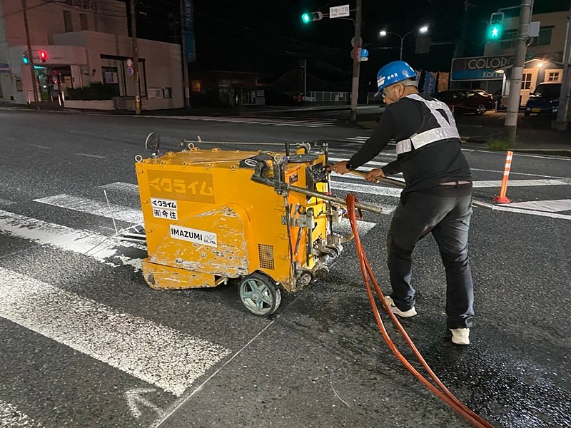 北九州市千代　ｶｯﾀｰ工事　夜間