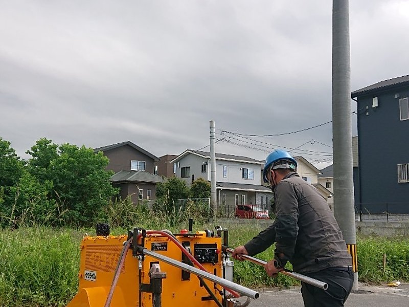 福岡県宮若市ｶｯﾀｰ工事　舗装切断