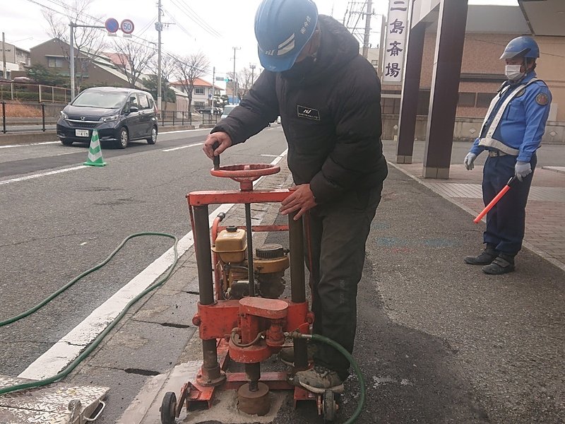 若松区二島　ｴﾝｼﾞﾝｺｱ　ｺｱ穿孔