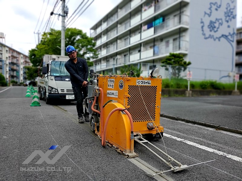 北九州市　道路カッター　舗装切断