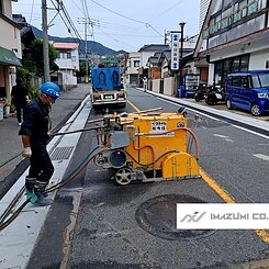北九州　アスファルト切断　土木工事のイメージ