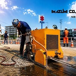 福岡市　カッター切断　舗装切断　土木工事のイメージ